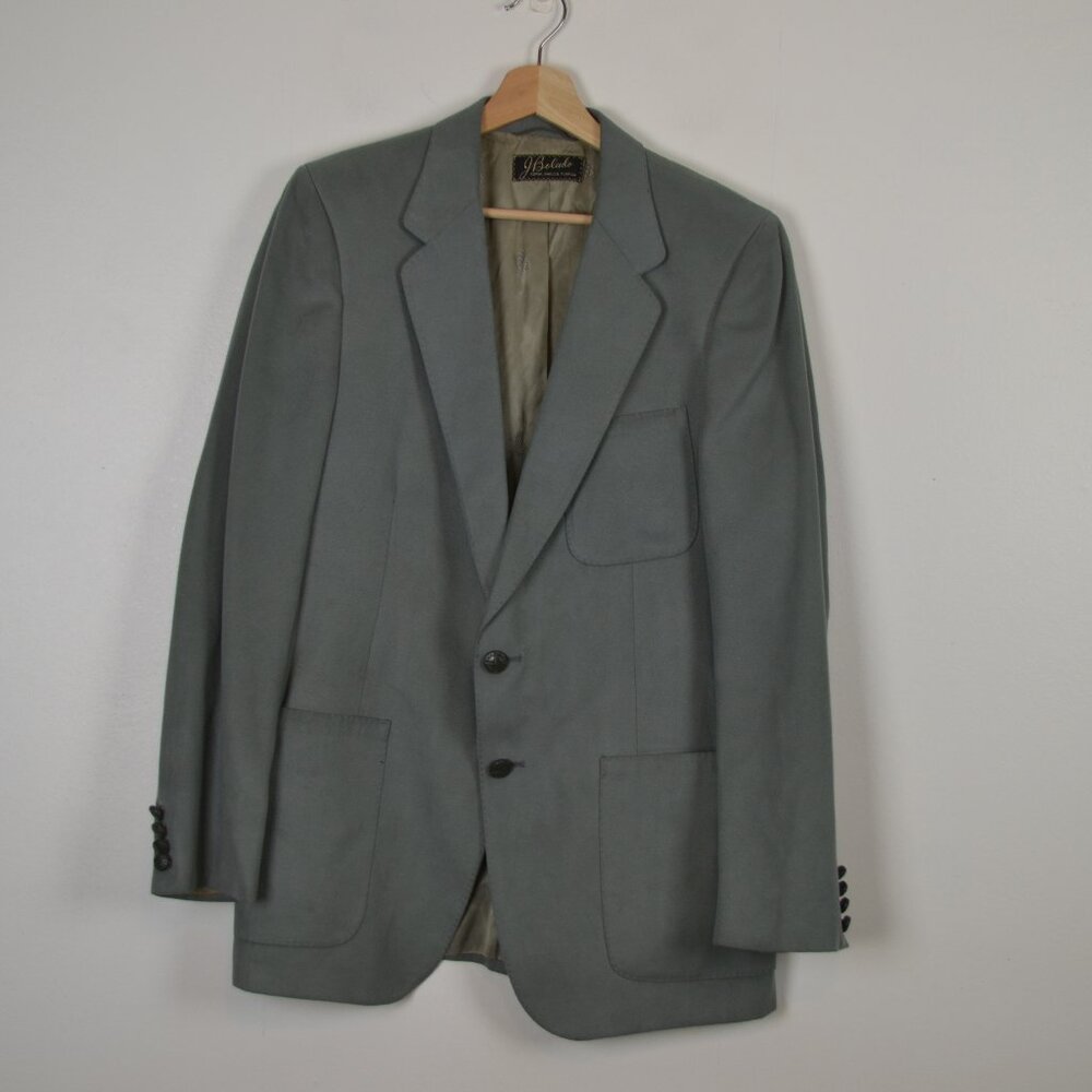 Lanvin Feather Suede Mens Vintage 3 Button Casual Gray Sport Blazer Jacket
